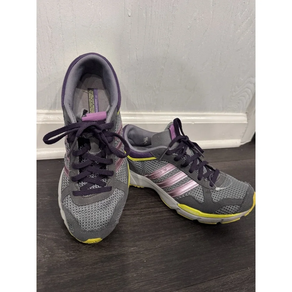 Adidas Marathon 10 Shiny Purple — Running Shoes in Good Condition — Womens 7 US